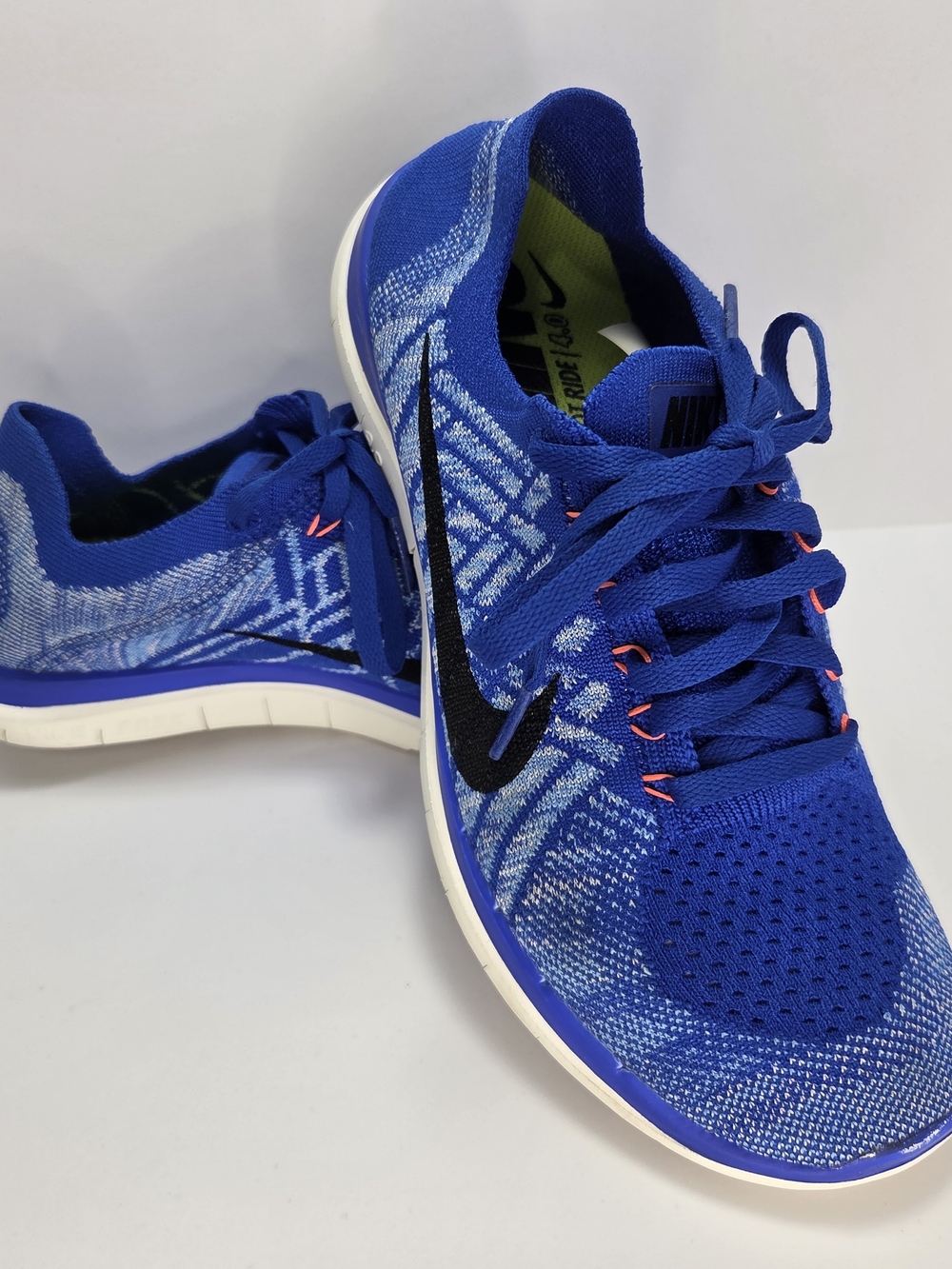 Nike Free 4.0 Flyknit Women’s Blue Running Shoes. SIZE 8.